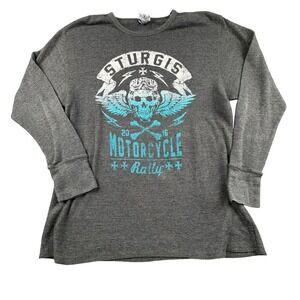 Sturgis Motorcycle Rally 2016 Thermal Shirt Sz XL Skull Wings Biker Road Warrior